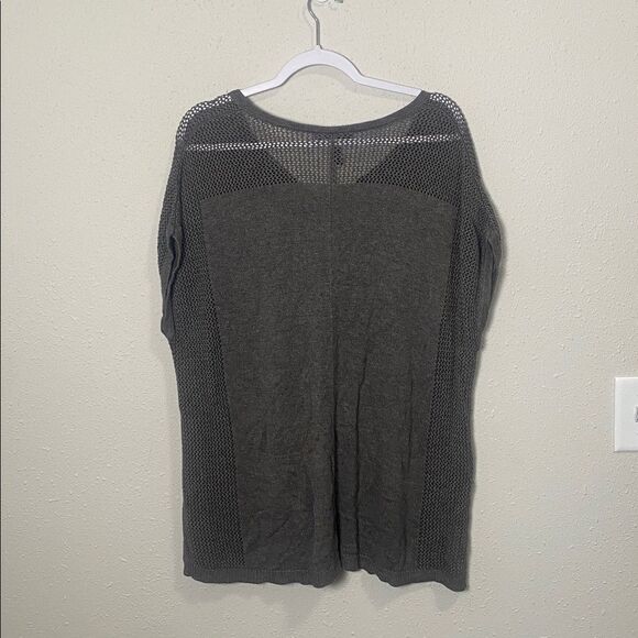 Lane Bryant Gray Knit Sleeveless V-Neck Tunic Sweater Women's Size 14/16 - Picture 8 of 14